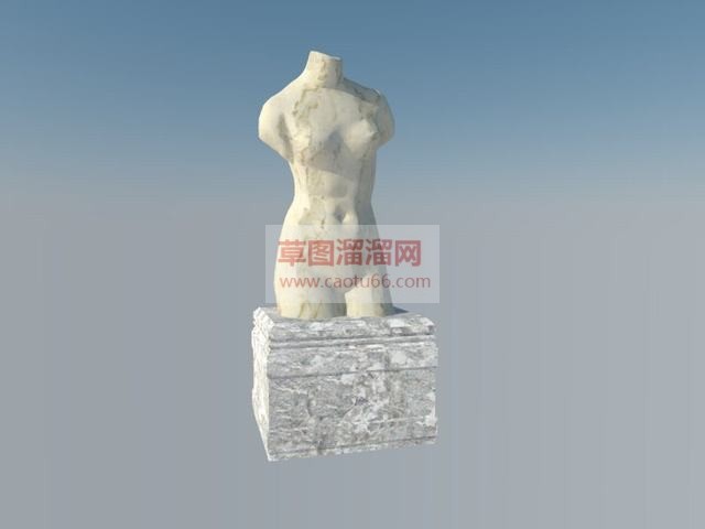 半身雕塑装饰品SU模型