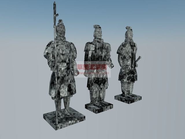 兵马俑人物SU模型