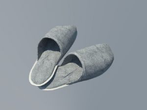 棉拖鞋子拖鞋SU模型