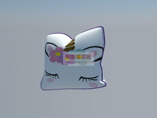兔子抱枕靠枕SU模型