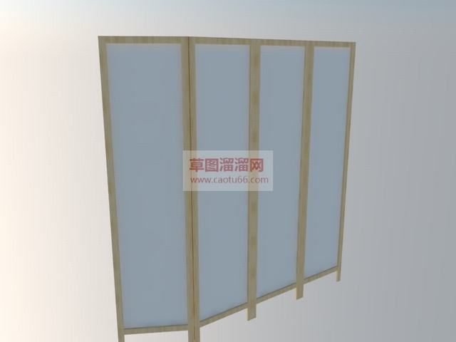 隔断屏风SU模型