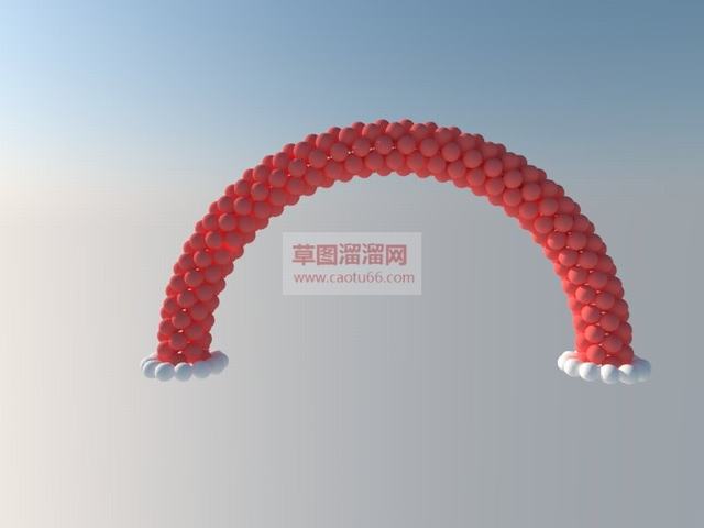 开业婚庆气球SU模型