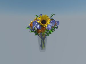 植物花瓶摆件SU模型
