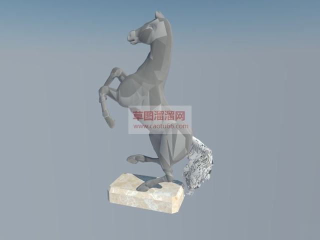 琉璃马雕塑工艺品SU模型