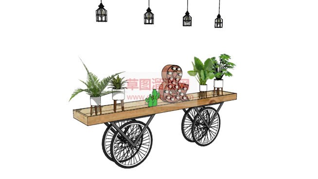植物花车静态SU模型
