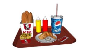 KFC肯德基饮料SU模型