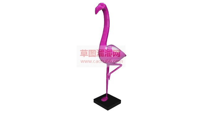火烈鸟工艺品雕塑SU模型