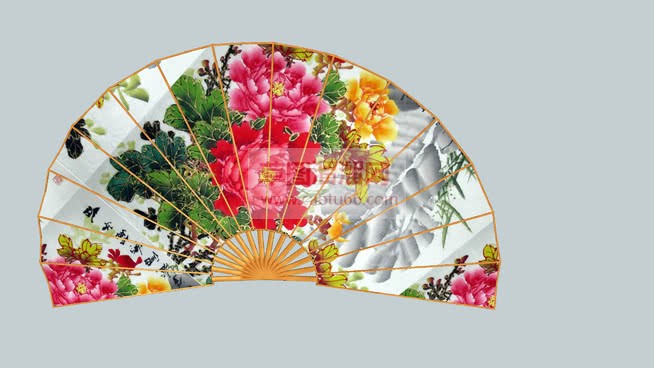 旧时代扇子SU模型
