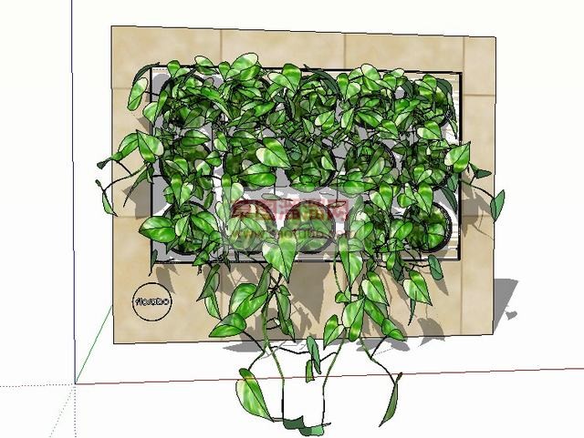 绿植架绿植墙SU模型