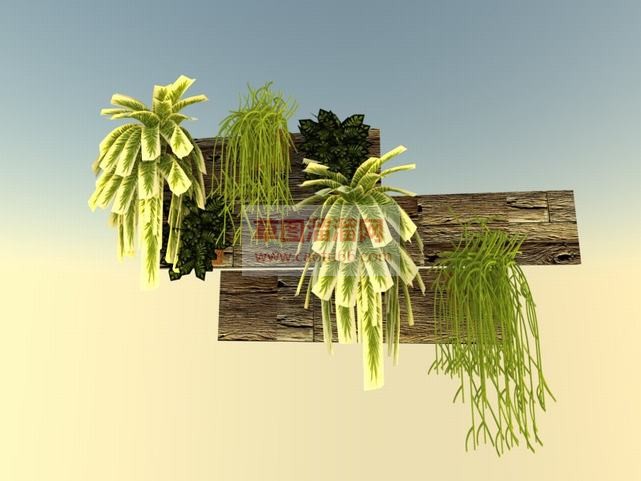 绿植花架+植SU模型