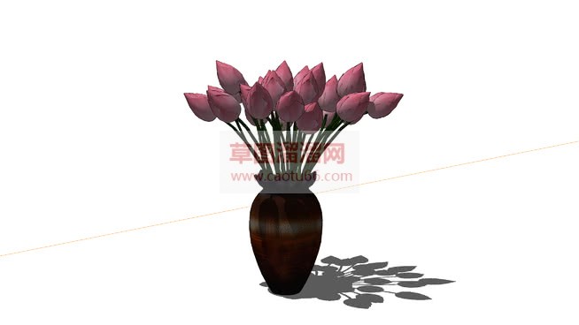 花瓶插花SU模型