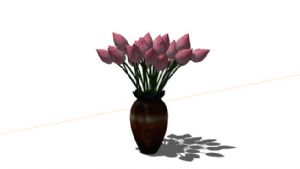 花瓶插花SU模型