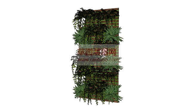 绿植墙架室内SU模型