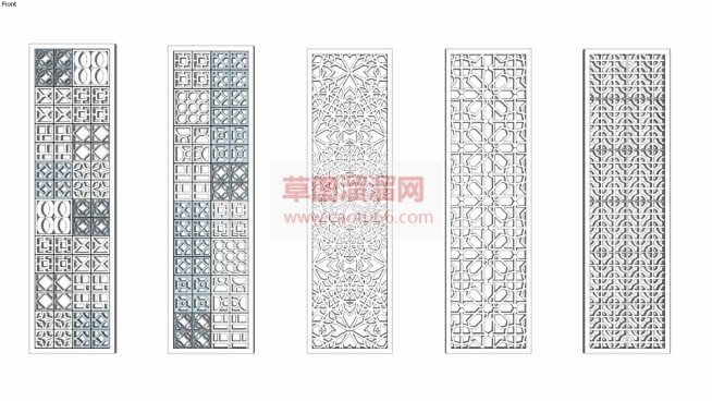 雕花板装饰板SU模型