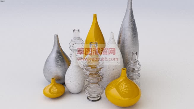 艺术工艺花瓶SU模型