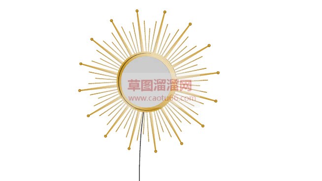 太阳造型的镜SU模型
