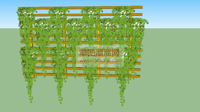 爬墙植物装饰SU模型