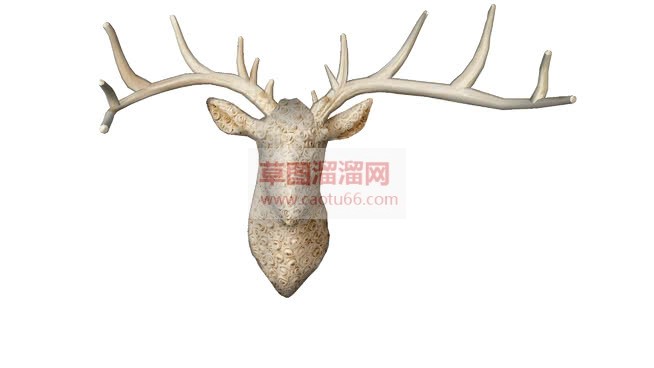 鹿头装饰草图SU模型