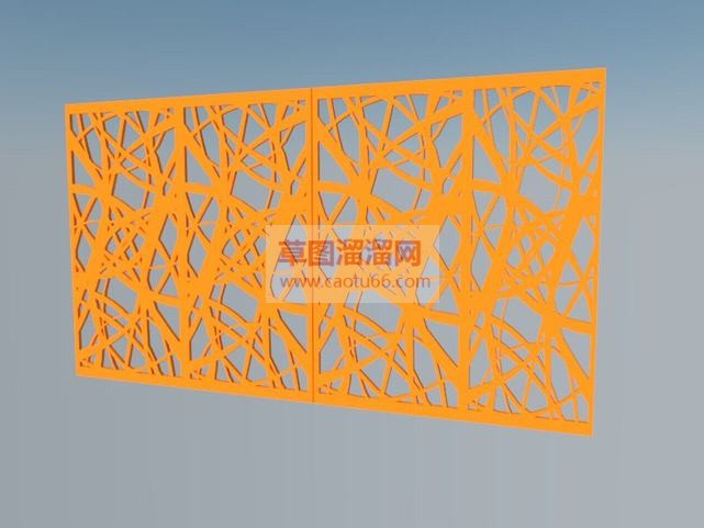 木质雕刻版装SU模型