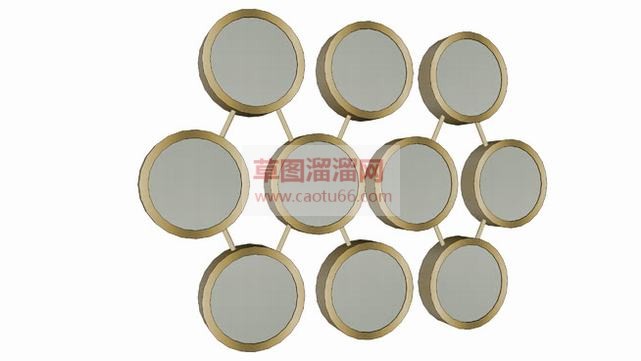 照片框照片墙SU模型