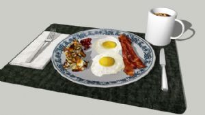 西餐食物：刀SU模型 免费sketchup模型下载