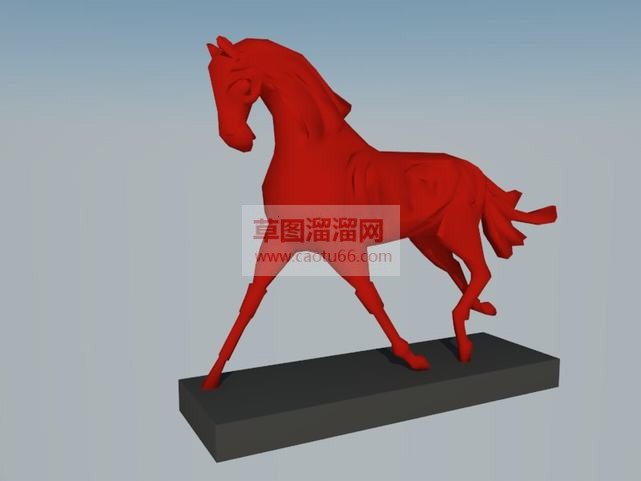 马雕塑工艺品SU模型
