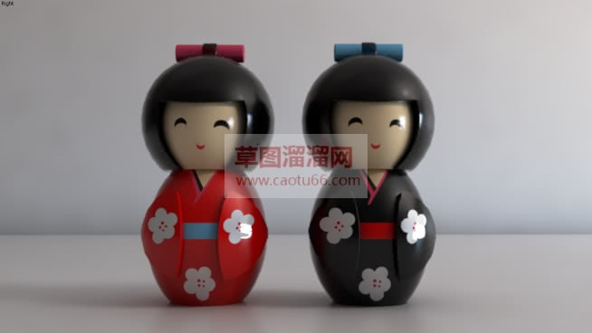 日本陶瓷娃娃SU模型