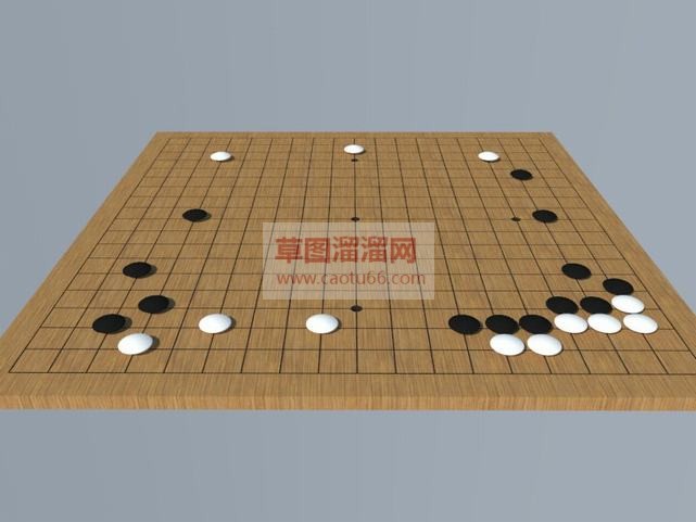 围棋棋盘免费SU模型