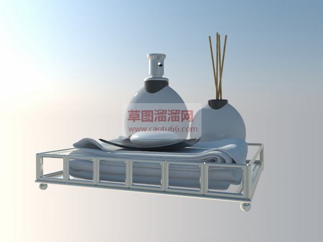 毛巾架放衣架SU模型