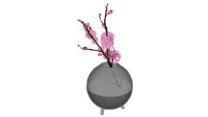 圆形玻璃花瓶SU模型