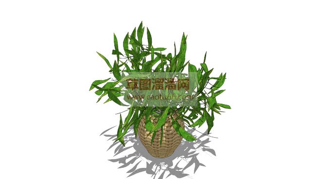 花瓶装饰植物SU模型
