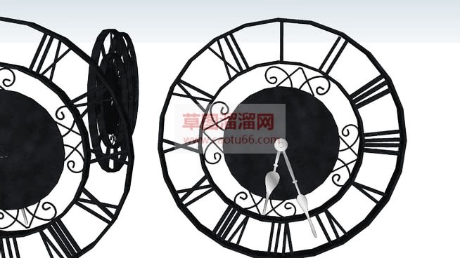 墙钟装饰SU模型