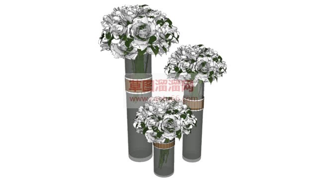 细长花瓶免费SU模型
