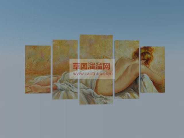 女背艺术照片SU模型