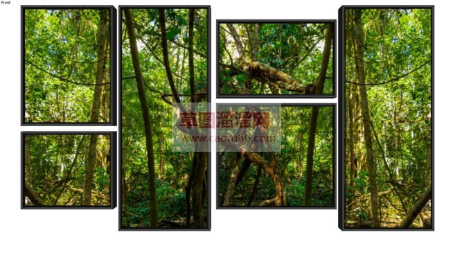 树的照片墙免SU模型