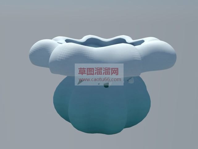 波浪口花瓶免SU模型