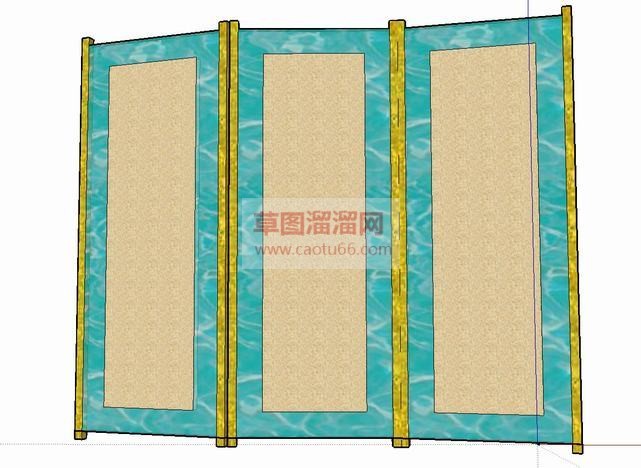 屏风隔断SkSU模型