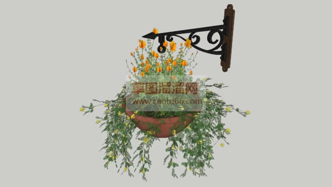 欧式装饰吊篮SU模型