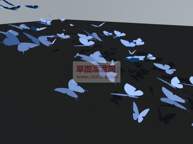蝴蝶花装饰雕SU模型
