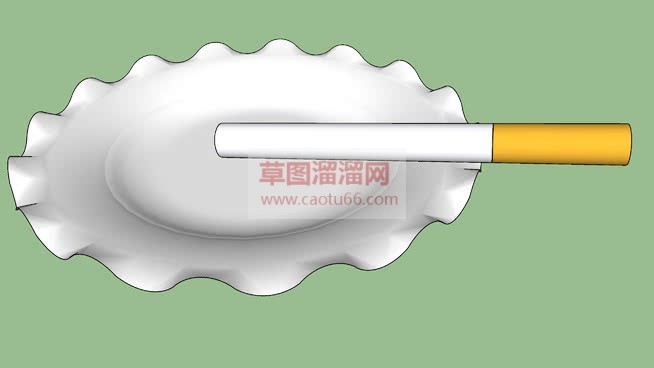 怎么做烟灰缸SU模型