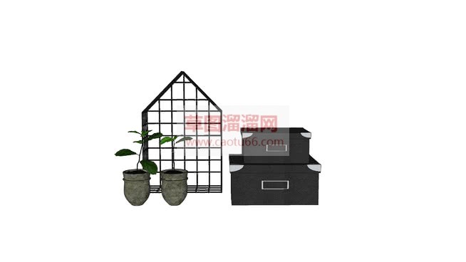 花盆盒子箱子SU模型