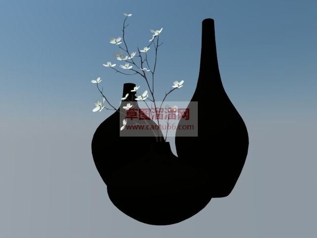 如何画黑色花SU模型