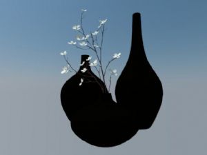 如何画黑色花SU模型
