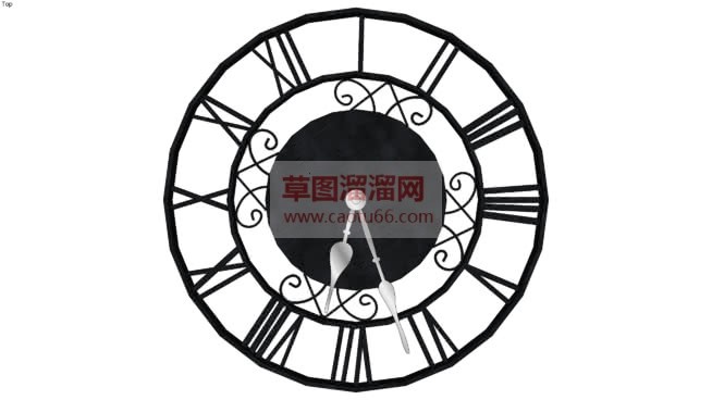 欧式时钟挂钟SU模型