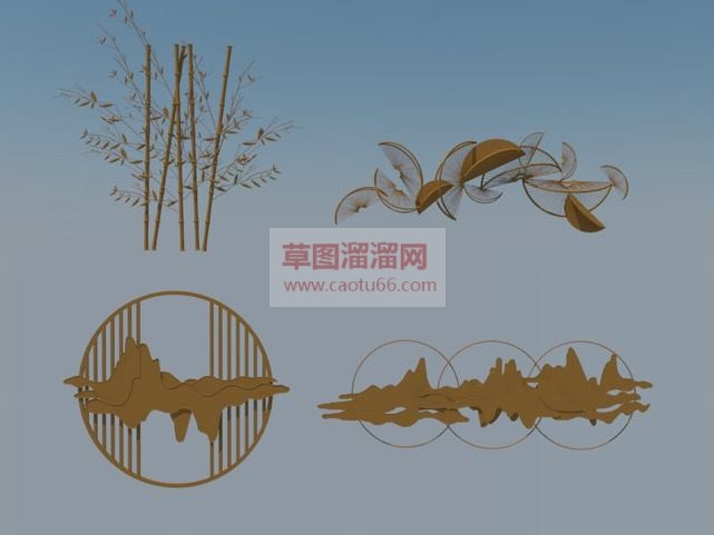 中式室内装饰SU模型