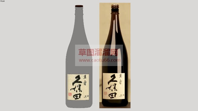酒瓶清酒溜溜SU模型