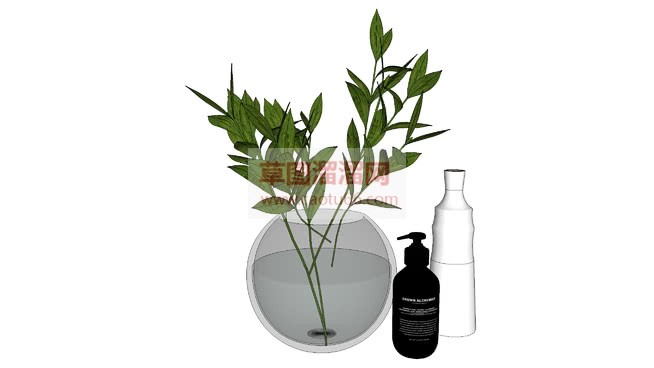 花瓶装SU模型