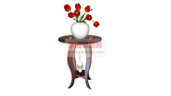 桌子花SU模型