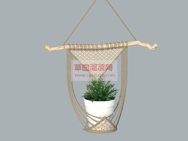 装饰木质吊篮SU模型
