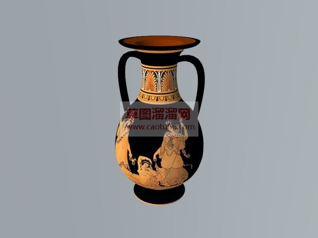 古董花瓶装饰SU模型